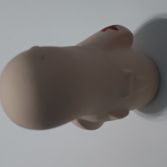 Hakata porcelain bisque doll w/parsol 5 in. Hx4 in.W. Made in Japan Multicolors. - Picture 3 of 9